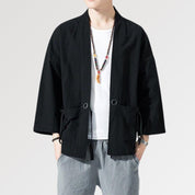 Kimono Noir Homme 'Yuudai'