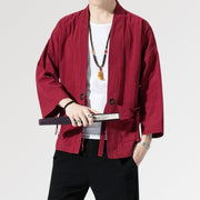 Kimono Rouge Homme 'Yuudai'