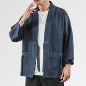La veste de kimono streetwear en Jean pour homme