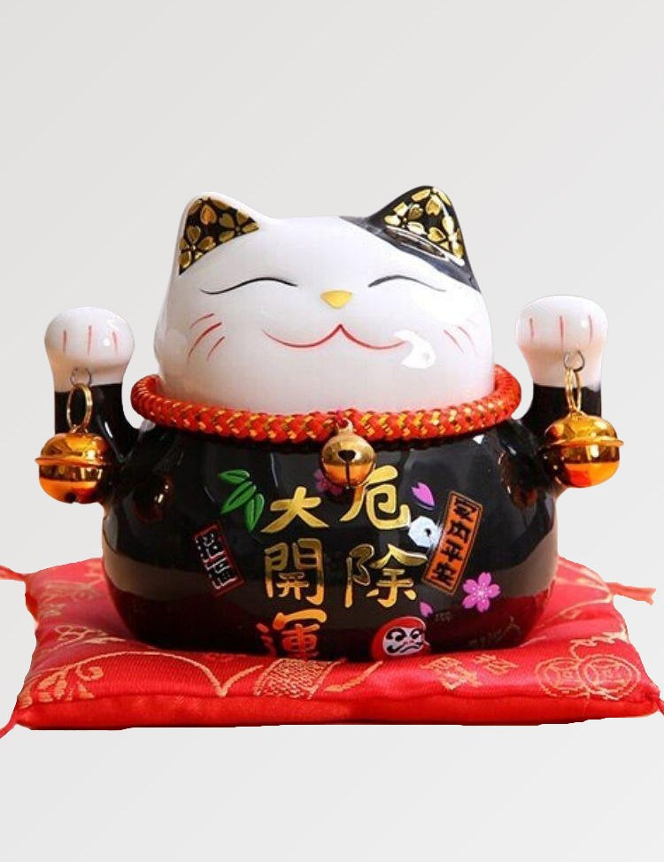 Maneki Neko Tirelire Noir