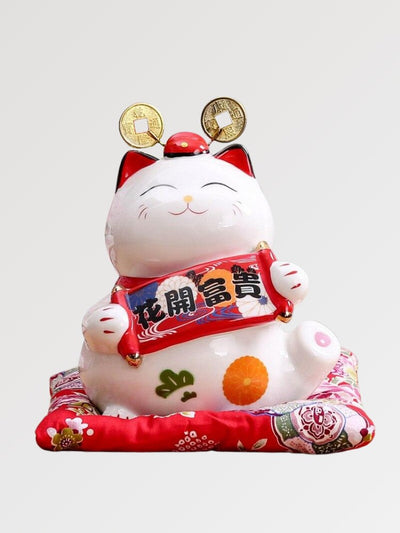 Maneki Neko Tirelire 'Ruban Okami'