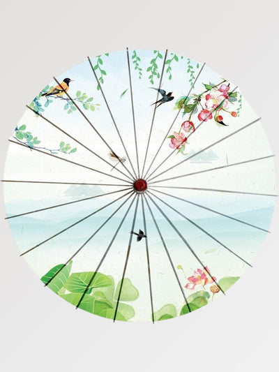 ombrelle japonaise sakura et lotus