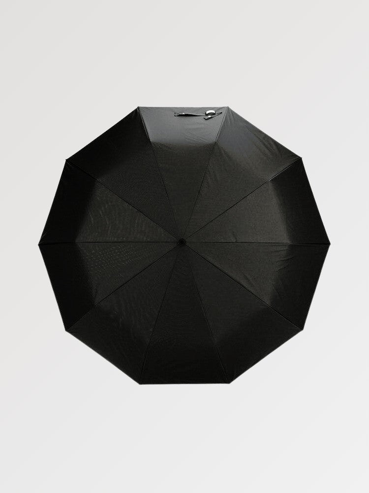 Parapluie japonais pliant compact anti-UV — coloris noir déployé — Japanstreet