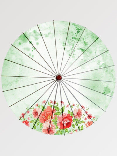 ombrelle japonaise verte