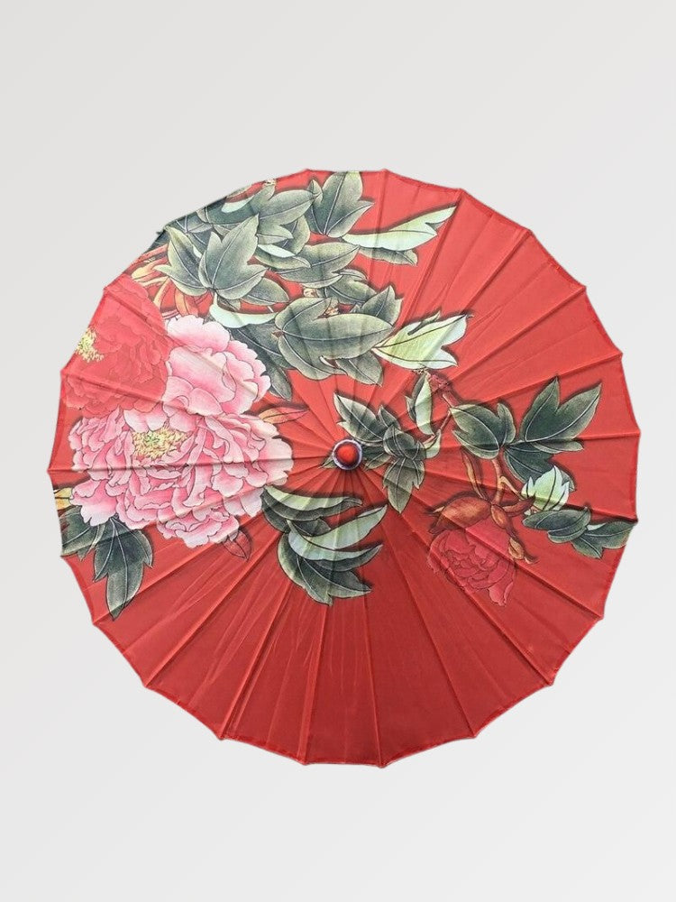 Parapluie japonais rouge Aka — monochrome éclatant — Japanstreet