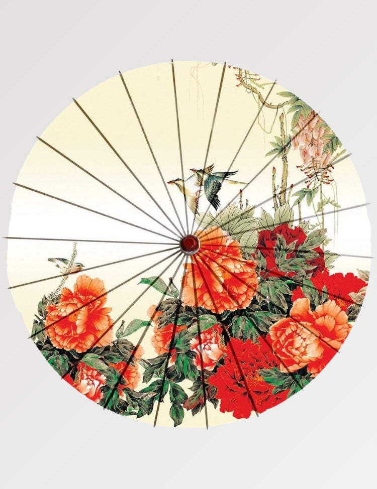 parapluie japonais en rose