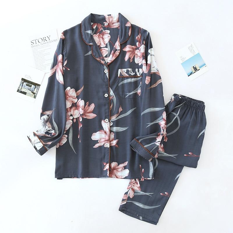 Ensemble de pyjama japonais fleuri en coton