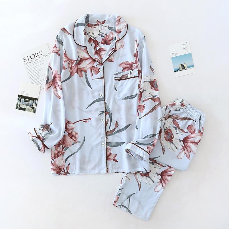 Pyjama Japonais Fleuri en Coton