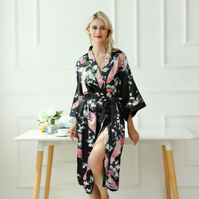 Long Pyjama Japonais Kimono pour Femme
