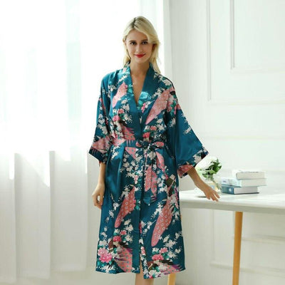 Long pyjama japonais pour femme style nuisette