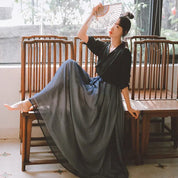 Robe Japonaise Longue 'Dento-Teki'