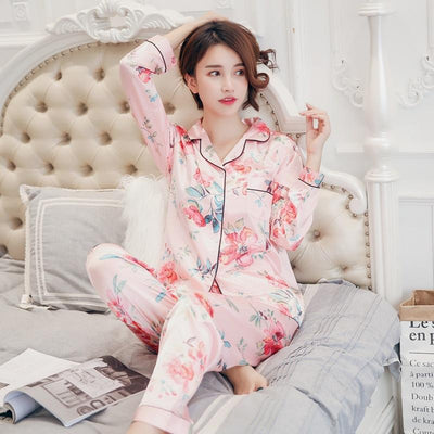 pyjama japonais en soie femme rose