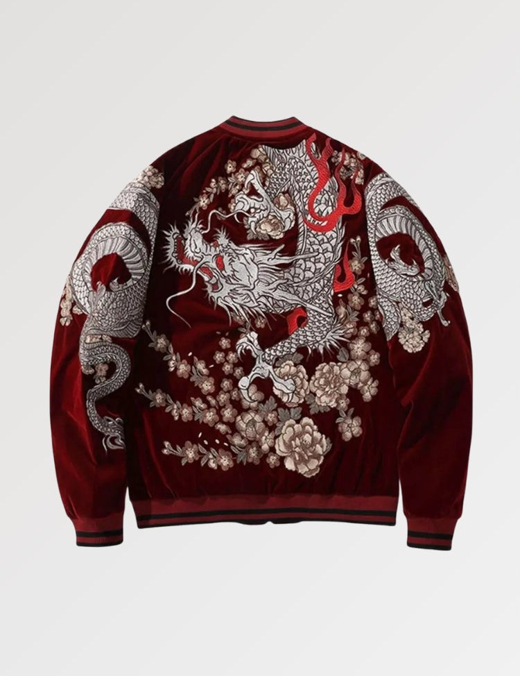 Sukajan Bomber Jacket 'Ryu Bushido'
