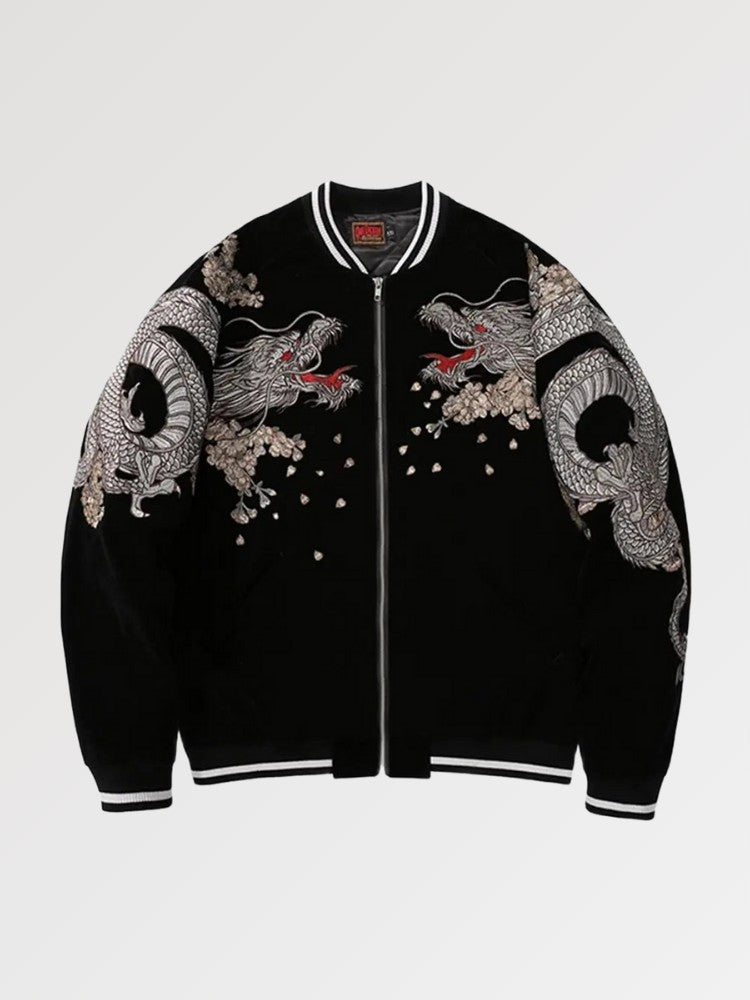 Sukajan Bomber Jacket 'Ryu Bushido'