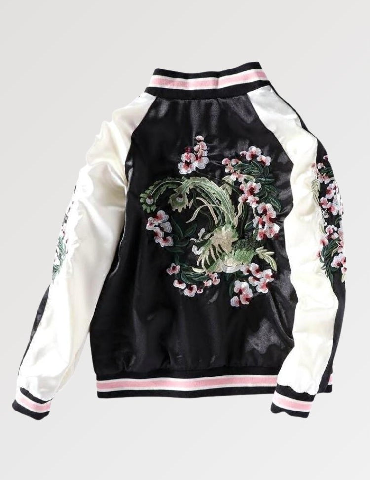 bomber femme imprimé japonais