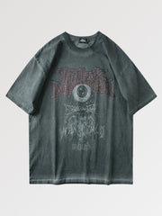T-shirt japonais dans un style vintage à la coupe standard en coton durable