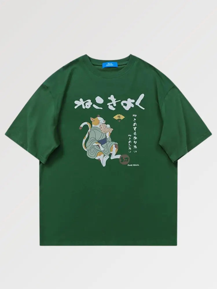 Élégant tee shirt japonais au motif traditionnel