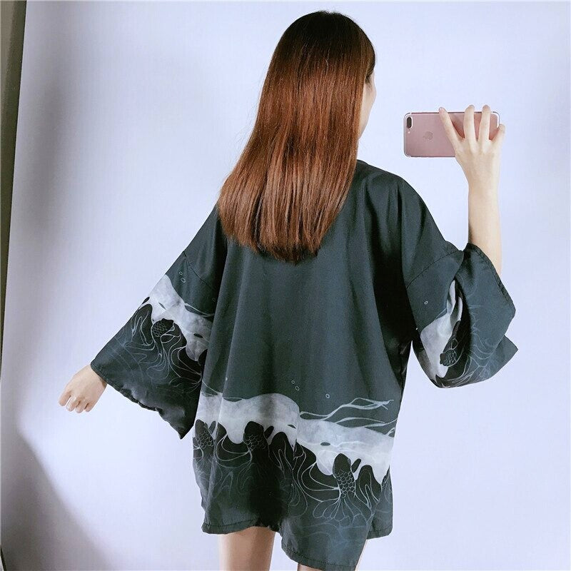 Veste Façon Kimono 'The Wave'