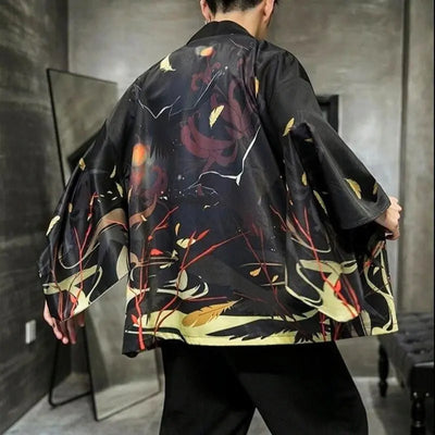 Veste Haori Noir Homme 'Artefact'