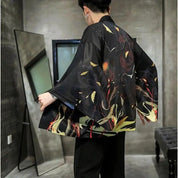 Veste Haori Noir Homme 'Artefact'