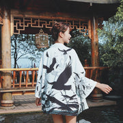 Veste Kimono Femme Blanc 'Hisae'