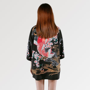 Veste Kimono Femme Chic 'Sakura x Koi'
