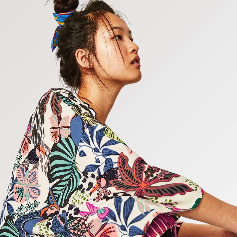 Veste Kimono Femme Fleurie 'Harajuku'