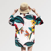 veste kimono fleuri femme