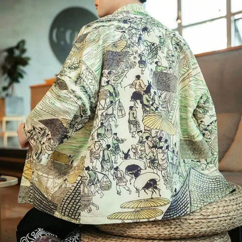 Veste Kimono Homme Estampe 'Édition Kaïto'