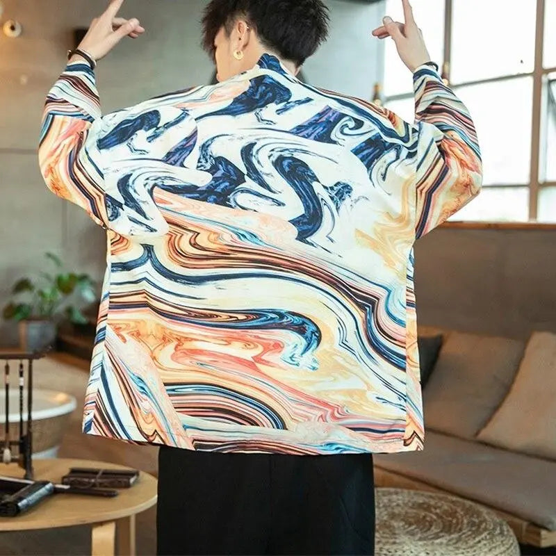 Veste Kimono Homme Moderne 'Édition Kaïto'