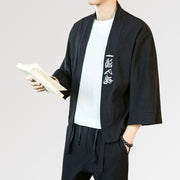 La Veste de Kimono à Écriture Japonaise brodée