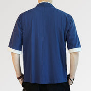 Veste de Kimono Homme 'Bleu Hideki'