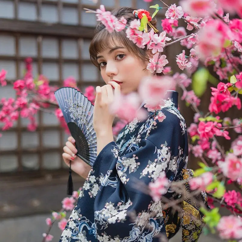 Vrai Kimono Japonais Femme 'Akemi'